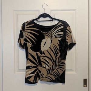 2/$20💎 Vintage Tropical Banana Palm Leaf Print Top 🌿